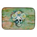 Carolines Treasures Carolines Treasures BB5124DDM Day of the Dead Skull With Flowers Dish Drying Mat BB5124DDM